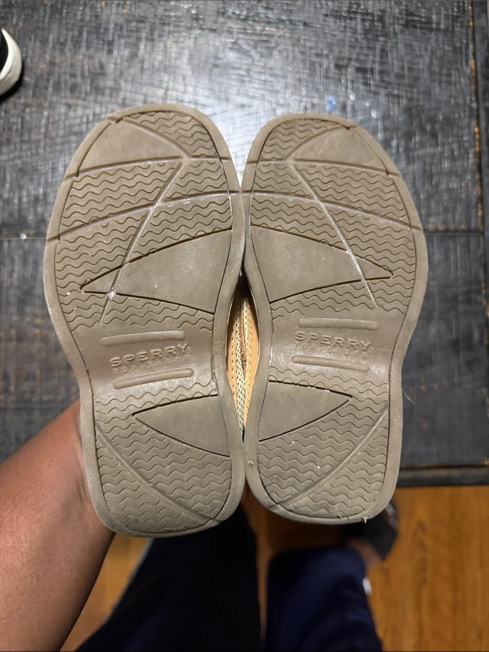Sperry Kids Tan/Nubuck Moccasin Boat Shoes